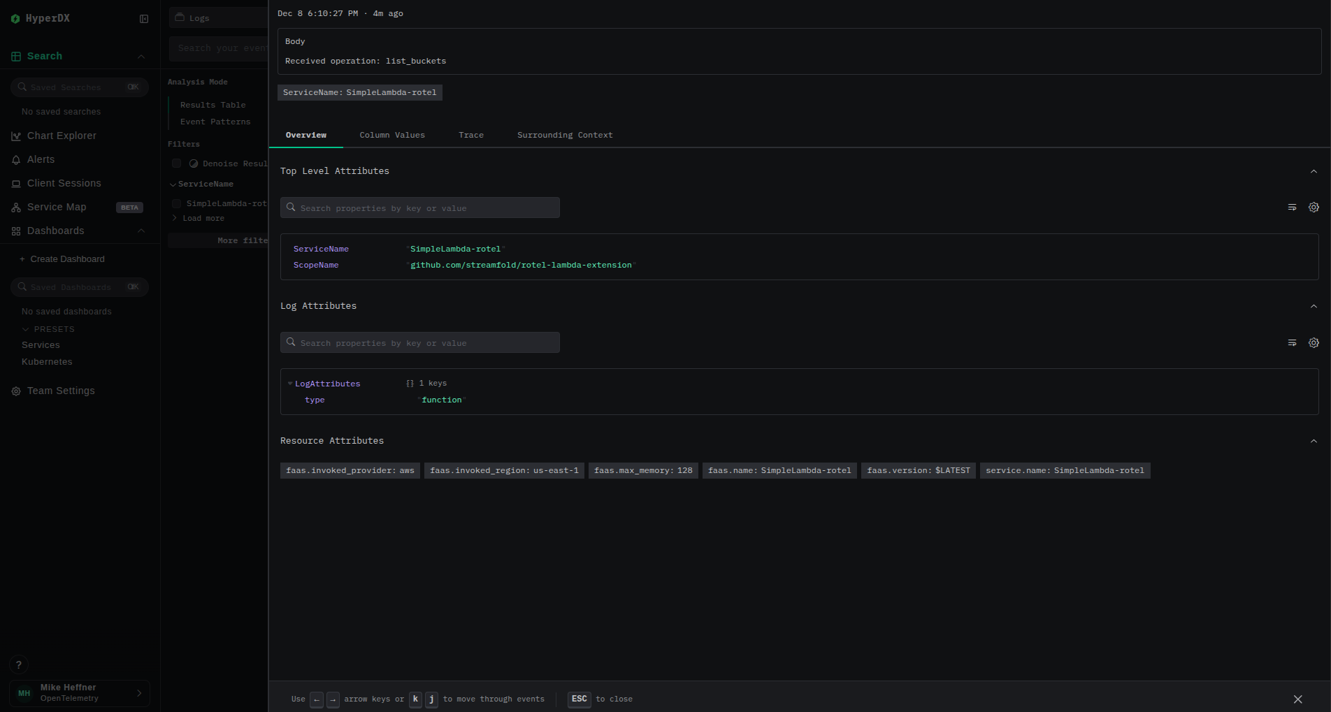 Детали журнала Lambda
